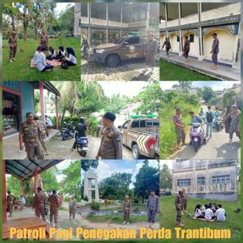 Satpol PP Kampar Intensifkan Patroli Perda, Beri Teguran Lisan kepada Pelajar di Bangkinang Kota