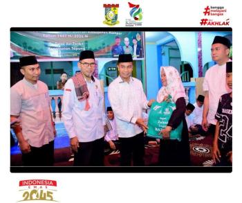 Pimpin Tim I Safari Ramadhan, Bupati Ahmad Yuzar Bawa Bantuan untuk Masjid dan Anak Yatim